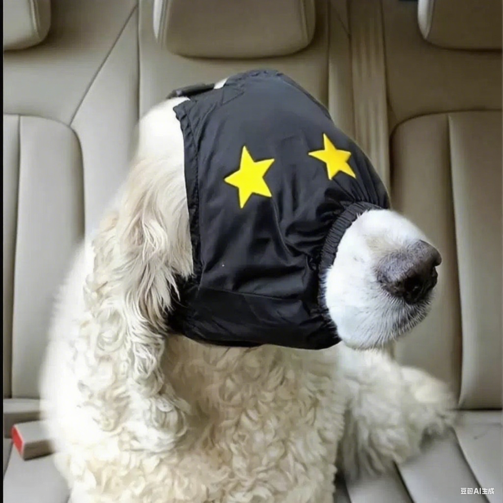 犬用アイマスク 車酔い・グルーミング対策!文字・図案・写真自由プリント - カスタマイズ可能