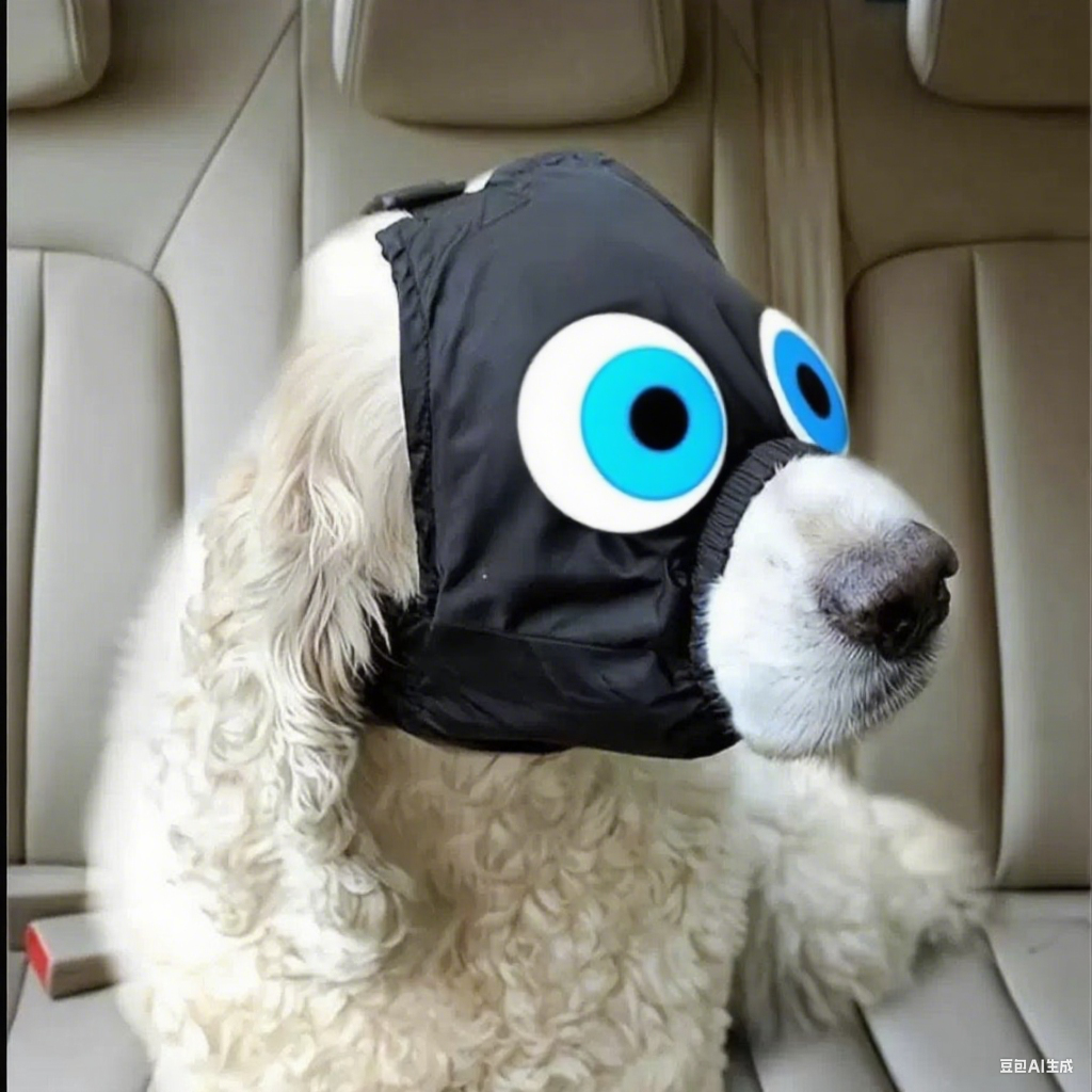 犬用アイマスク 車酔い・グルーミング対策!文字・図案・写真自由プリント - カスタマイズ可能