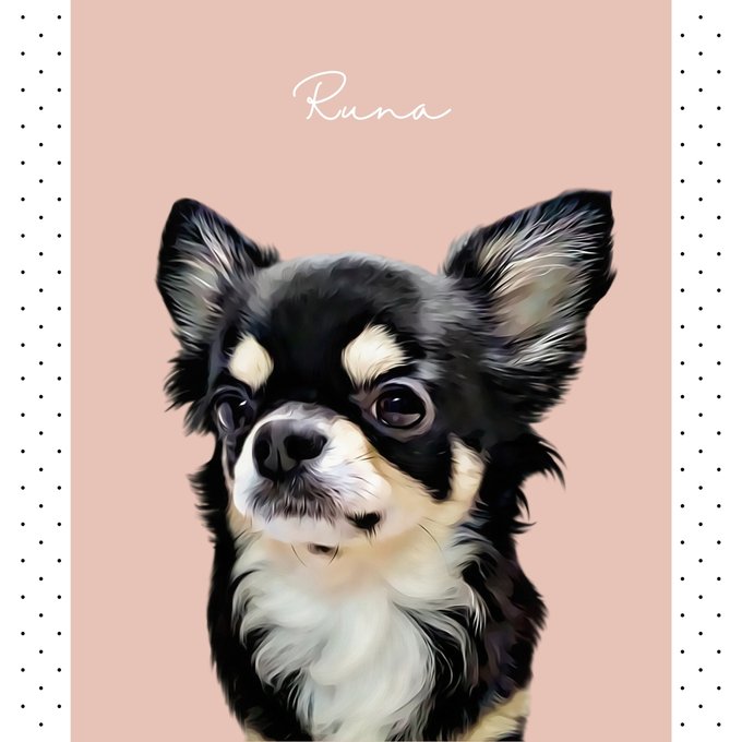 🌟【オーダーメイド】ペット似顔絵 水彩風アート 犬猫カスタムイラスト オリジナルポートレート 記念日ギフト
