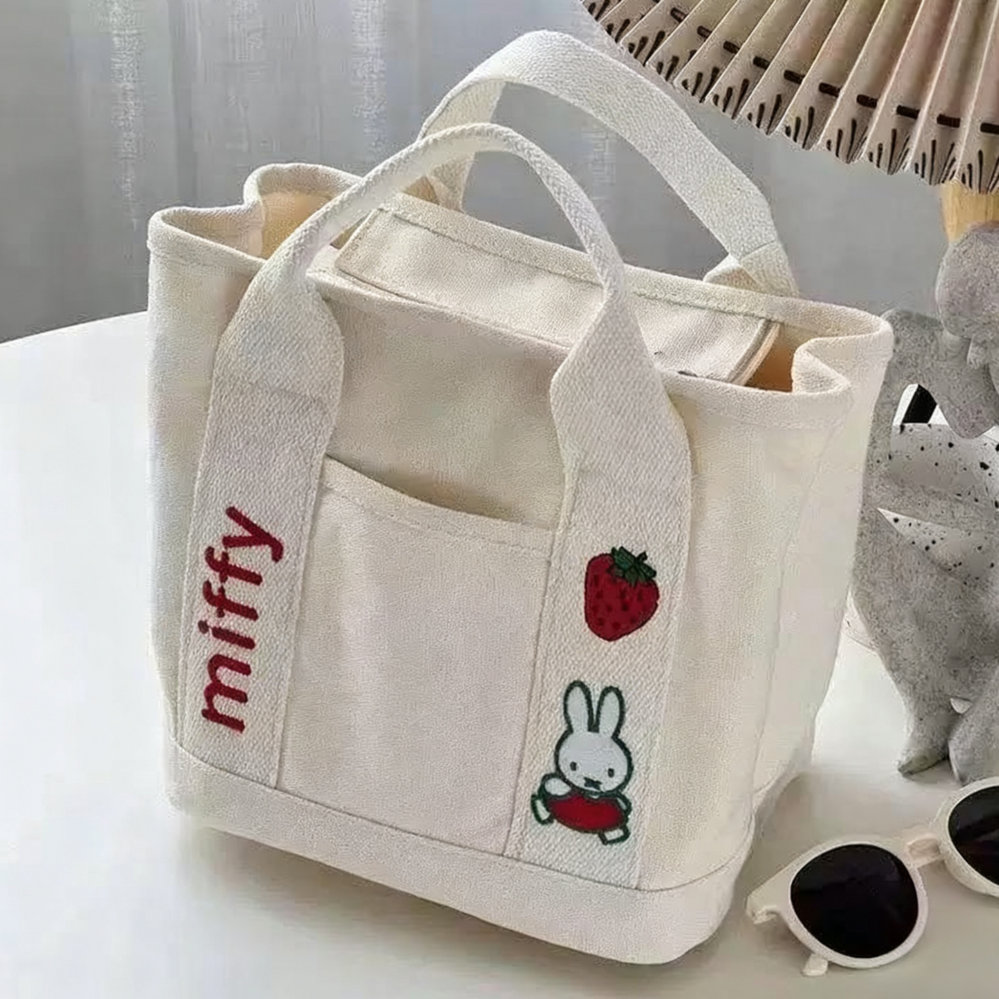 オーダーメイド刺繍キャンバストートバッグ カスタマイズ可能 可愛いデザイン 日常使い・ギフトに最適