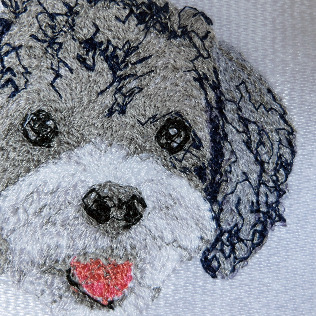 オーダーメイド ペット刺繍バッグ お散歩バッグ|愛犬愛猫の写真刺繍 ショルダーバッグ レベル 1 刺繍