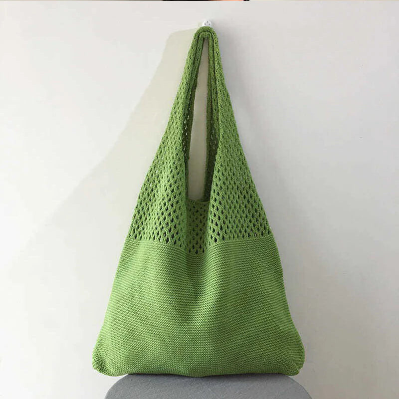 【オーダーメイド】名入れ刺繍ニットトートバッグ カスタムハンドバッグ レディースギフトに最適