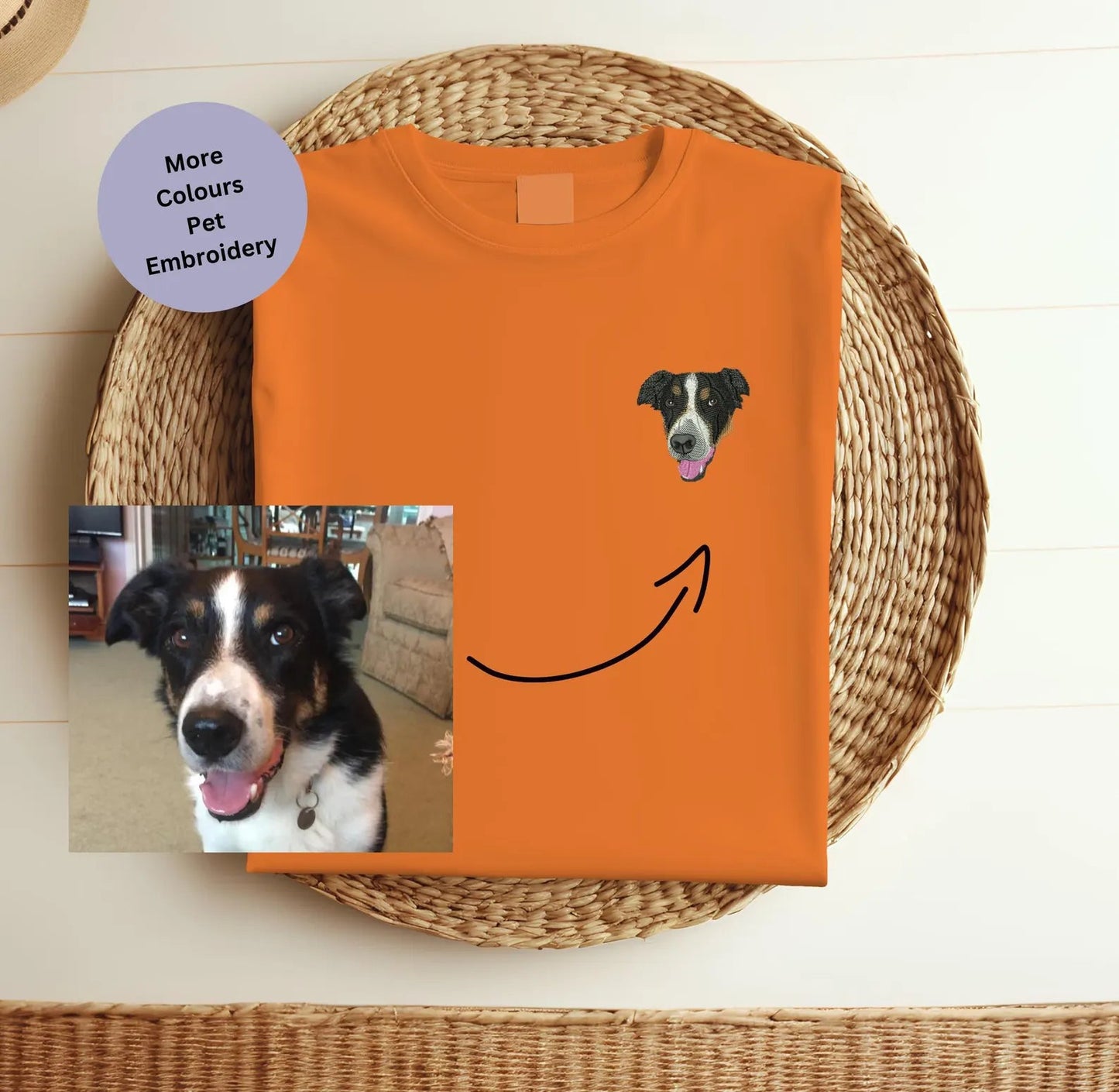 新入荷!刺繍・写真対応 オーダーメイド T シャツ │ 愛犬・愛猫ペット向け