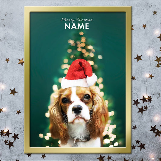 🎄【PAW&ART クリスマスエクスクルーシブ】オーダーメイドサンタペットアート額縁 クリスマス限定