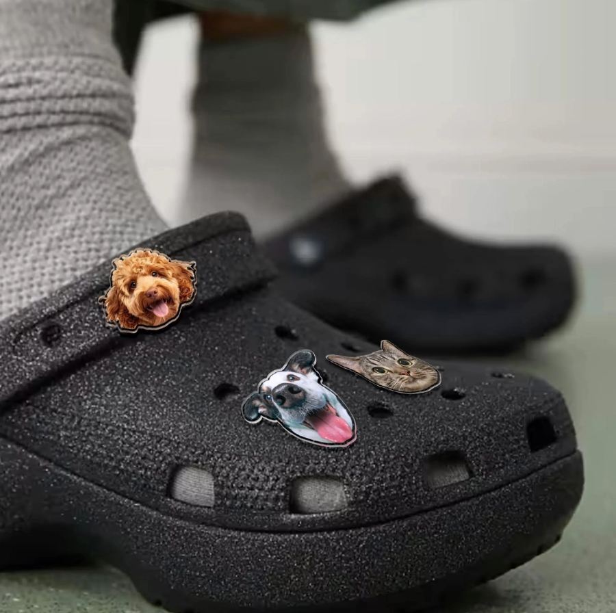 ペット写真カスタムクロッグ 穴あきサンダル【愛犬・愛猫とお出かけコーデ】