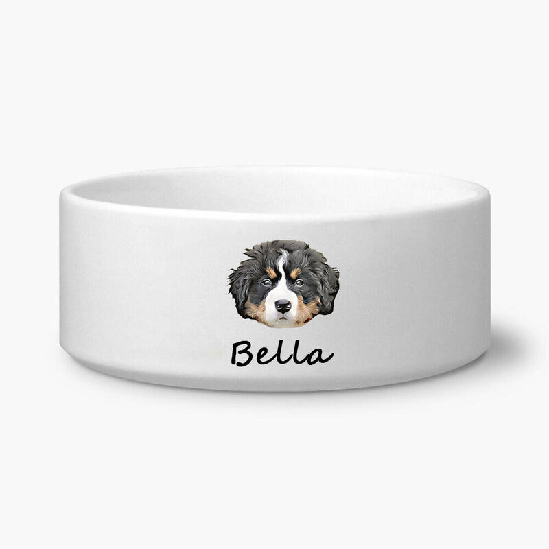 🌟【Pawlistyle オリジナル】愛しいペットの名前と笑顔が宿る、シンプルなペットフードボウル