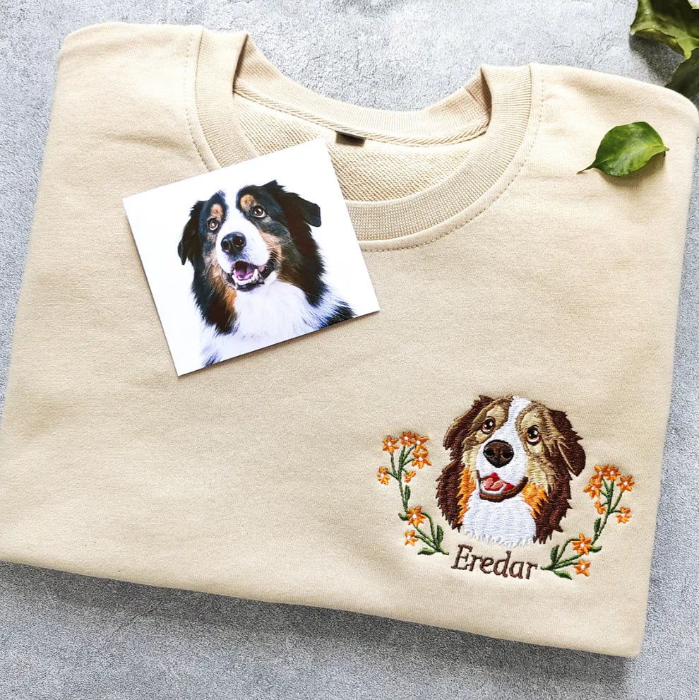 【Pawlistyle 刺繡 】カスタム刺繍のペットのスウェットシャツ