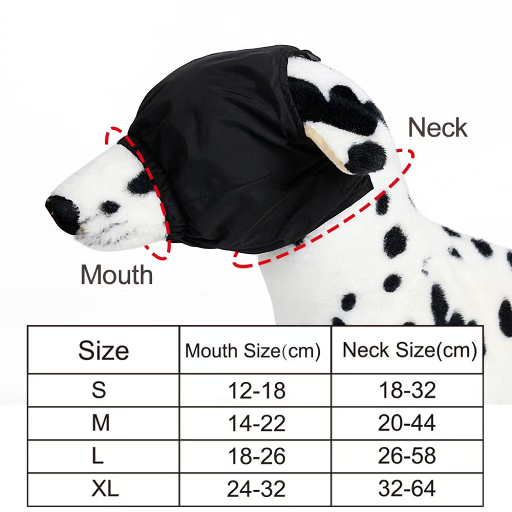 Pawlistyle Dog Calming Eye Mask - Anti Car Sickness, Customizable for Grooming XL