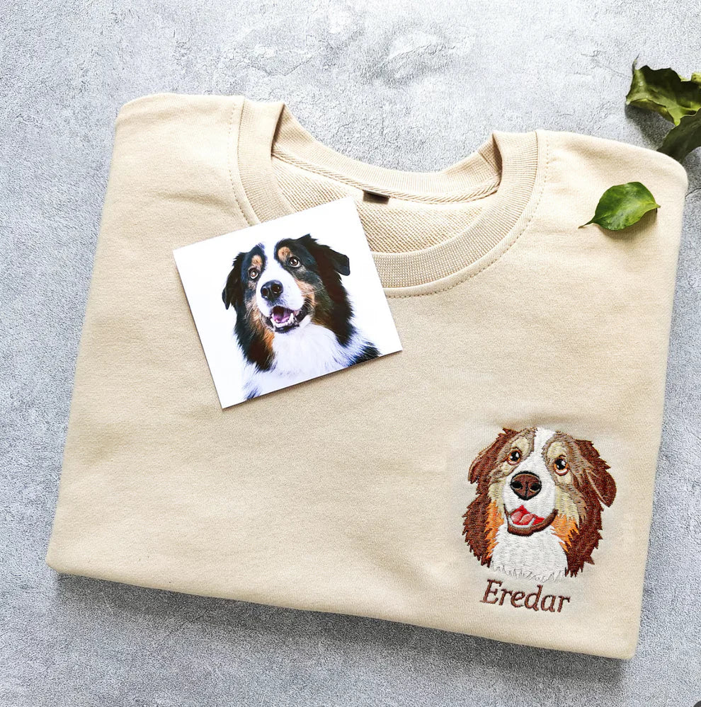 【Pawlistyle 刺繡 】カスタム刺繍のペットのスウェットシャツ