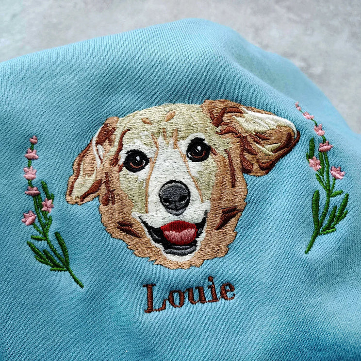 【Pawlistyle 刺繡 】カスタム刺繍のペットのスウェットシャツ