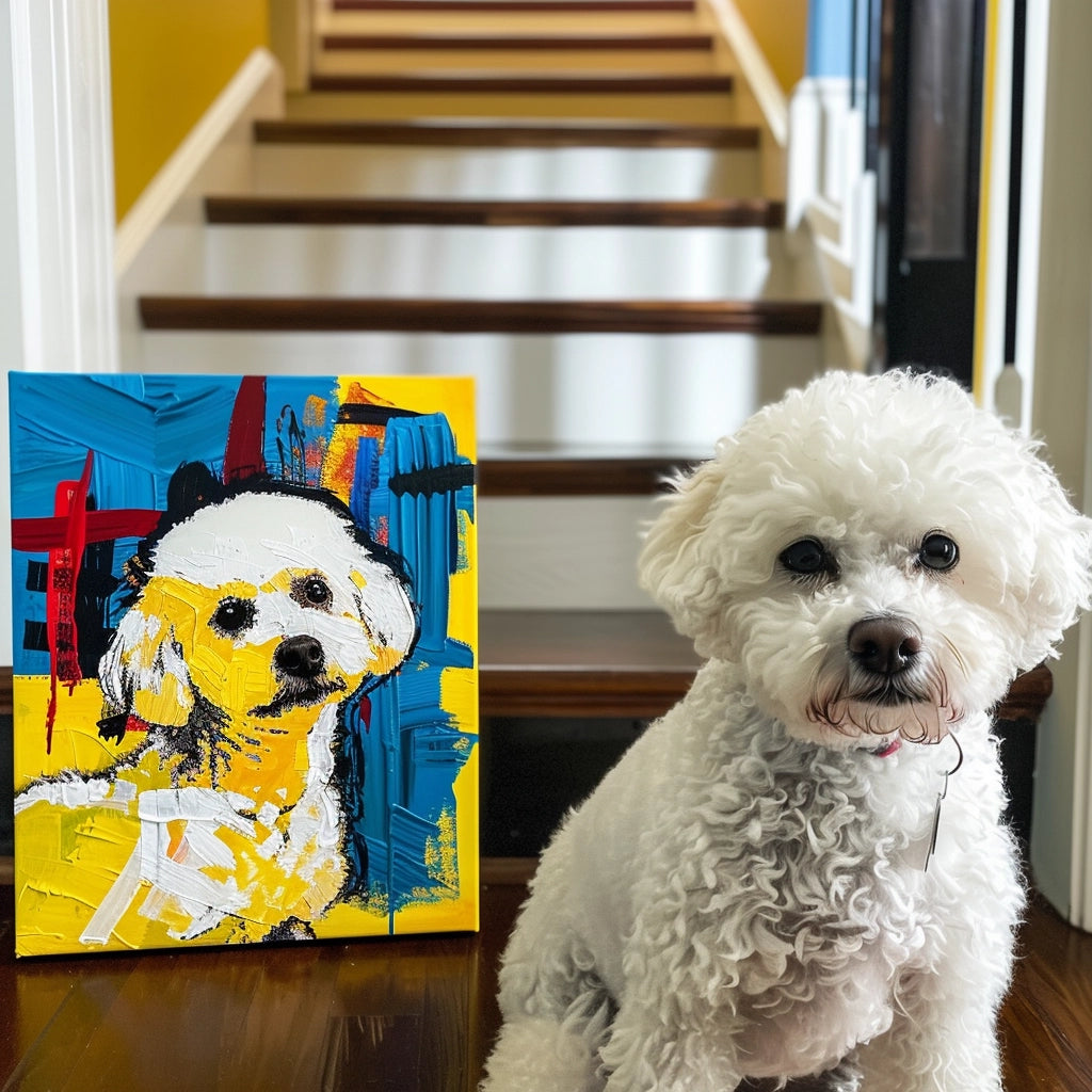 🌟オーダーメイド ペット似顔絵 アートキャンバス 犬猫ポートレート カスタムイラスト