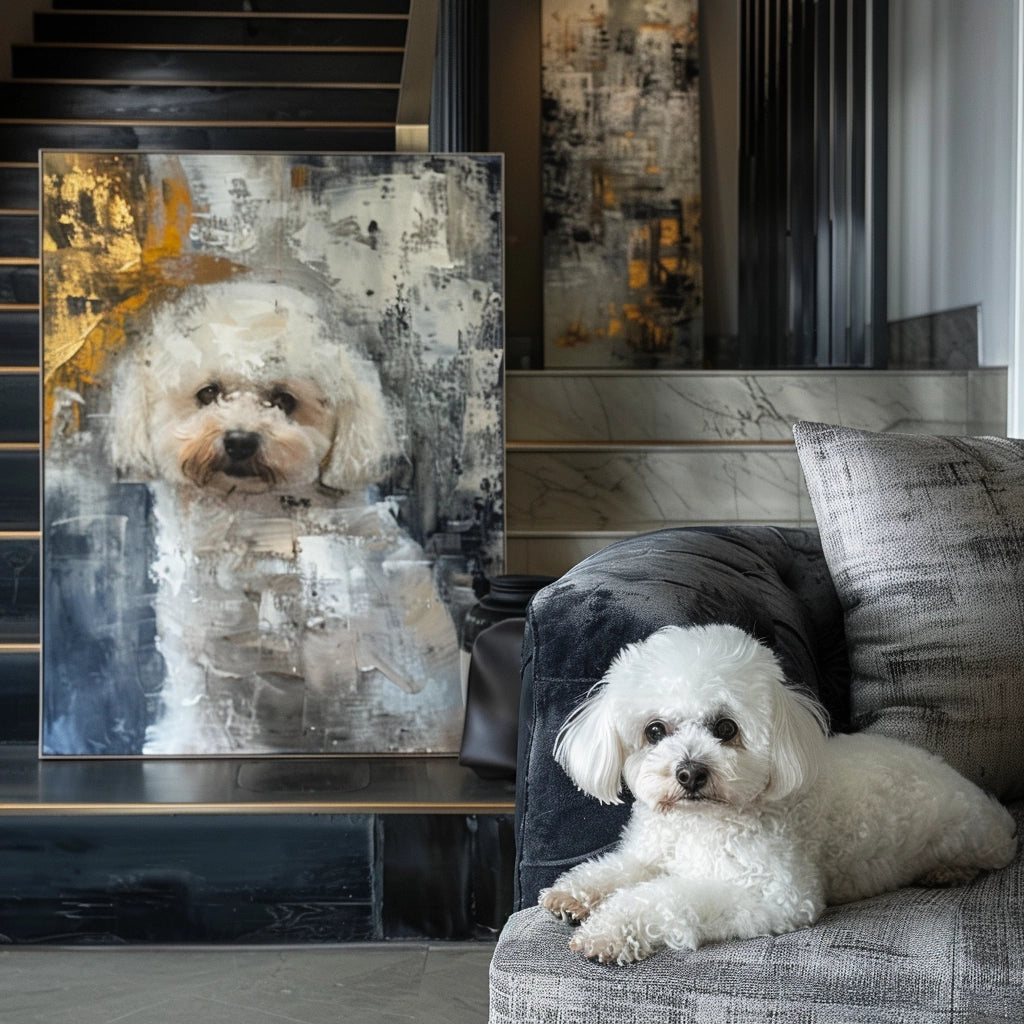 🌟スペシャルエディション ペット似顔絵 オーダーメイドキャンバスアート 犬猫ポートレート