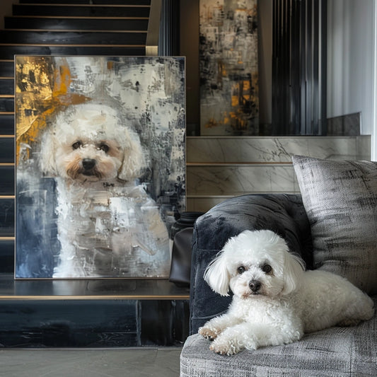 🌟スペシャルエディション ペット似顔絵 オーダーメイドキャンバスアート 犬猫ポートレート