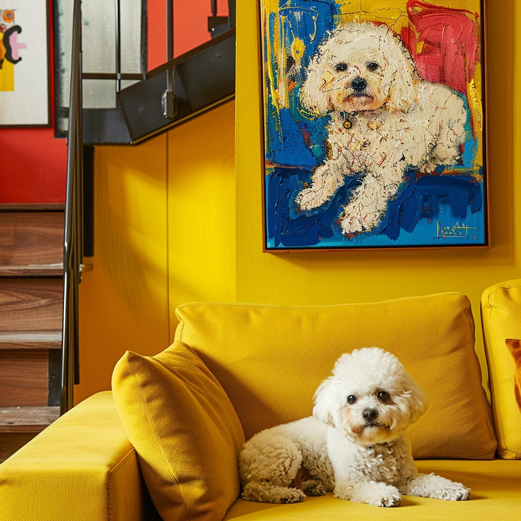 🌟オーダーメイド ペット似顔絵 アートキャンバス 犬猫ポートレート カスタムイラスト