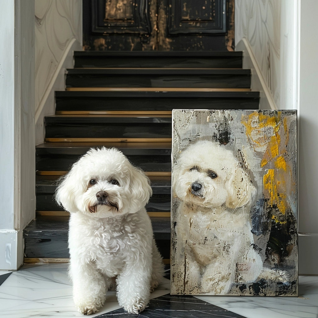 🌟スペシャルエディション ペット似顔絵 オーダーメイドキャンバスアート 犬猫ポートレート