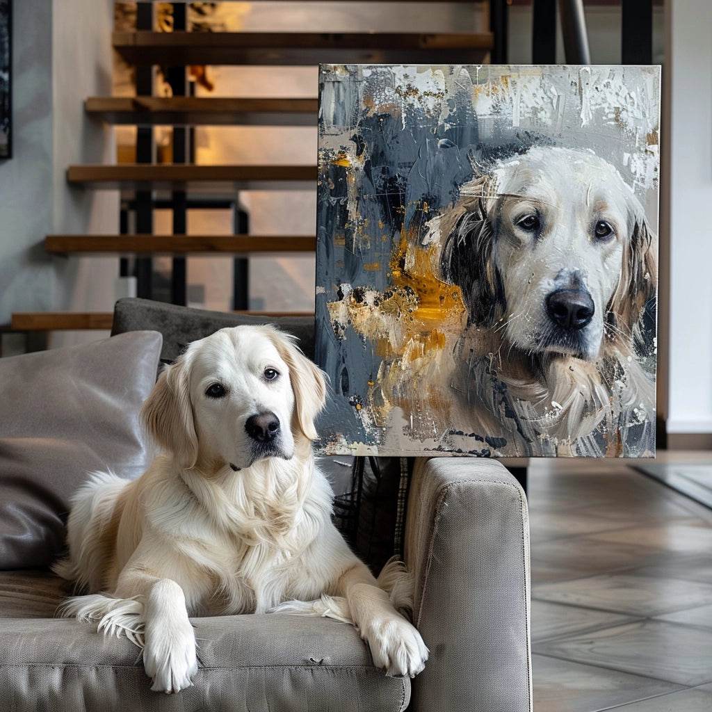 🌟スペシャルエディション ペット似顔絵 オーダーメイドキャンバスアート 犬猫ポートレート