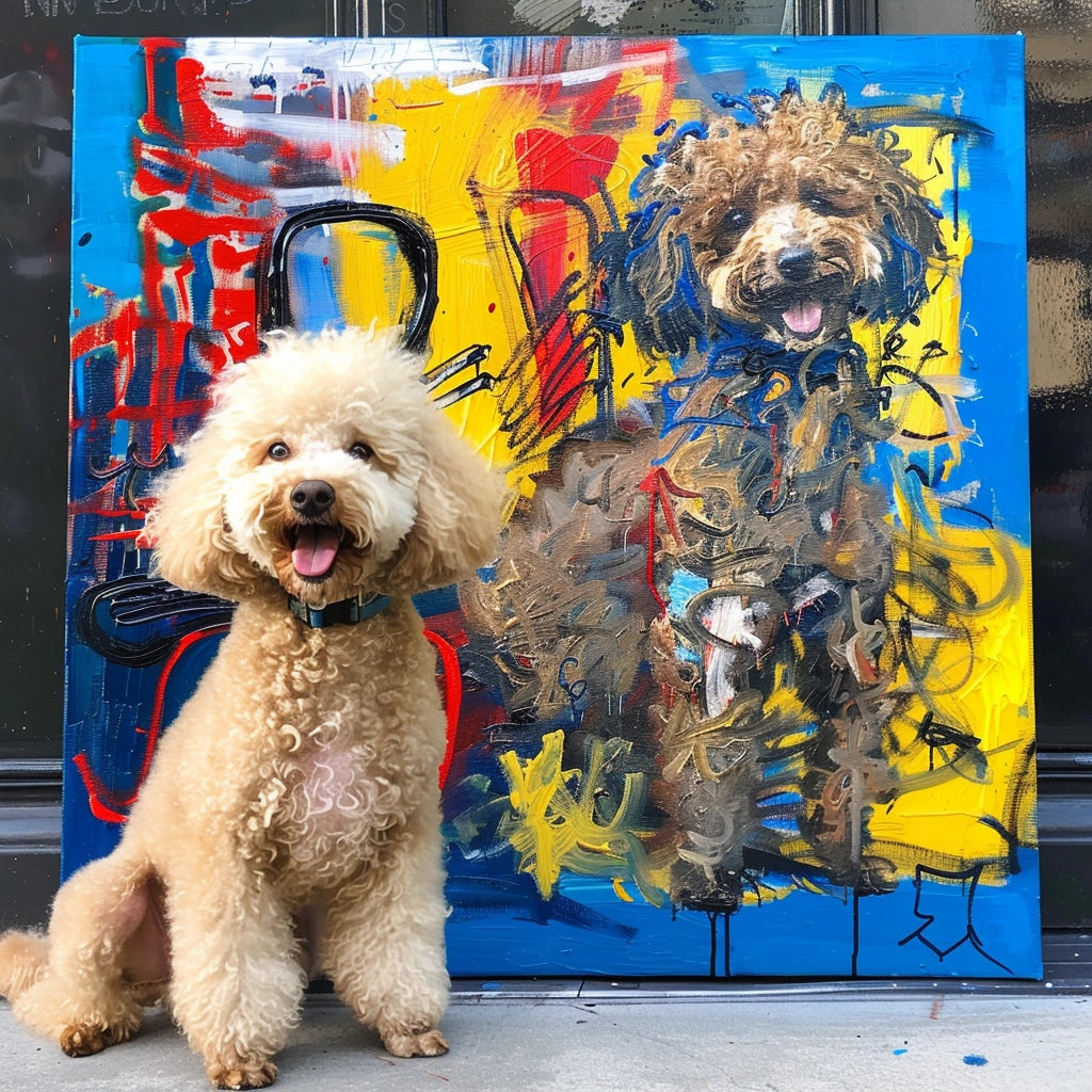 🌟オーダーメイド ペット似顔絵 アートキャンバス 犬猫ポートレート カスタムイラスト
