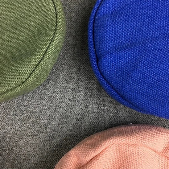 3 色 丸型キャンバスバッグセット