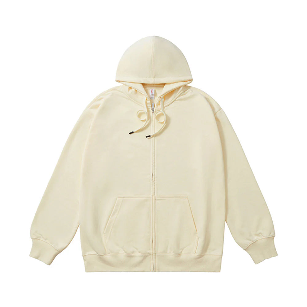 【名前入れ可】秋冬定番 オーバーサイズフード付きスウェットジャケット 男女兼用 5000円以上送料無料