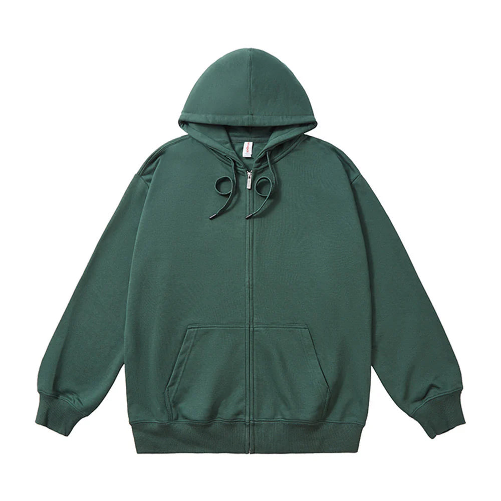 【名前入れ可】秋冬定番 オーバーサイズフード付きスウェットジャケット 男女兼用 5000円以上送料無料