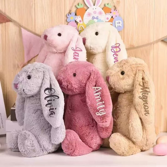 【Pawlistyle 刺繡】カスタム名入れ刺繍うさぎ ｜ 片耳・両耳カスタマイズ可