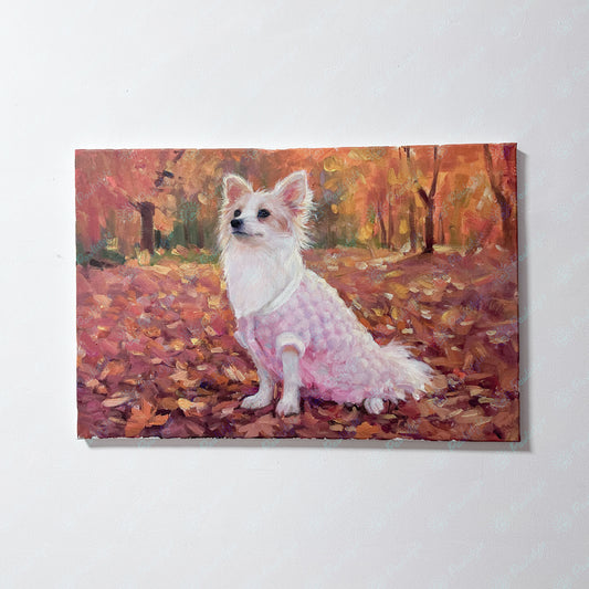 🎨【PAW&ART 本物の油絵】筆と油絵具で一から手描き ペット肖像画｜印刷・デジタル加工なし 愛犬 愛猫 写真からオーダーメイド メモリアルギフト