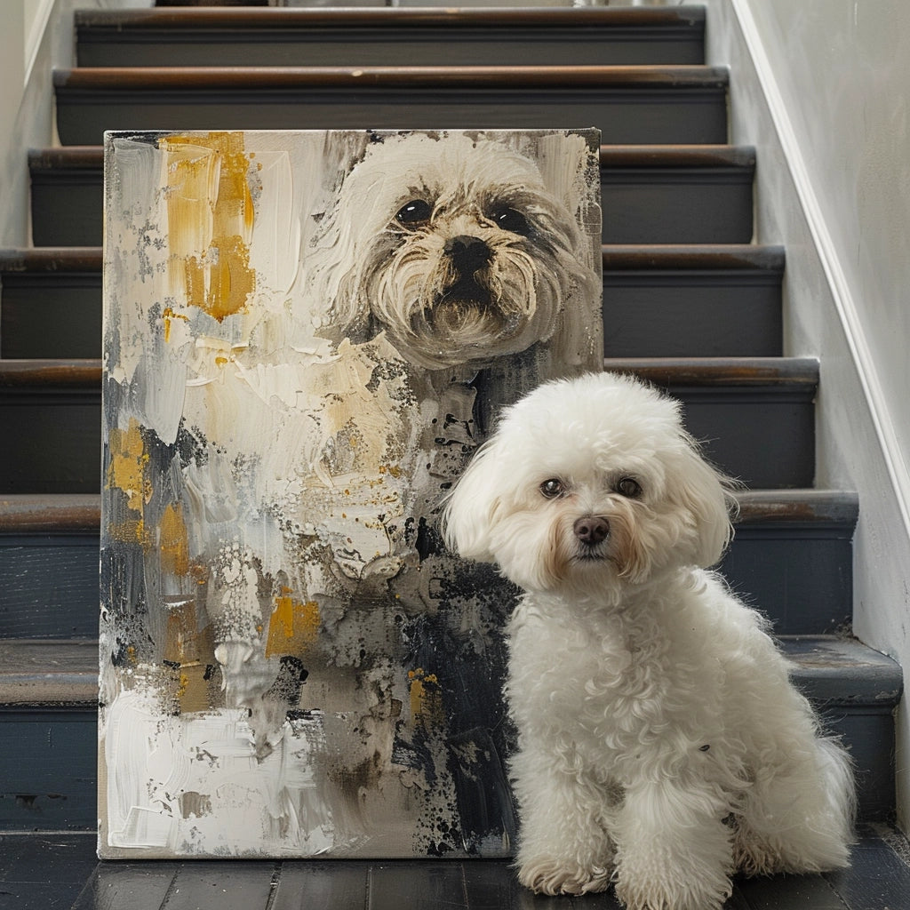 🌟スペシャルエディション ペット似顔絵 オーダーメイドキャンバスアート 犬猫ポートレート