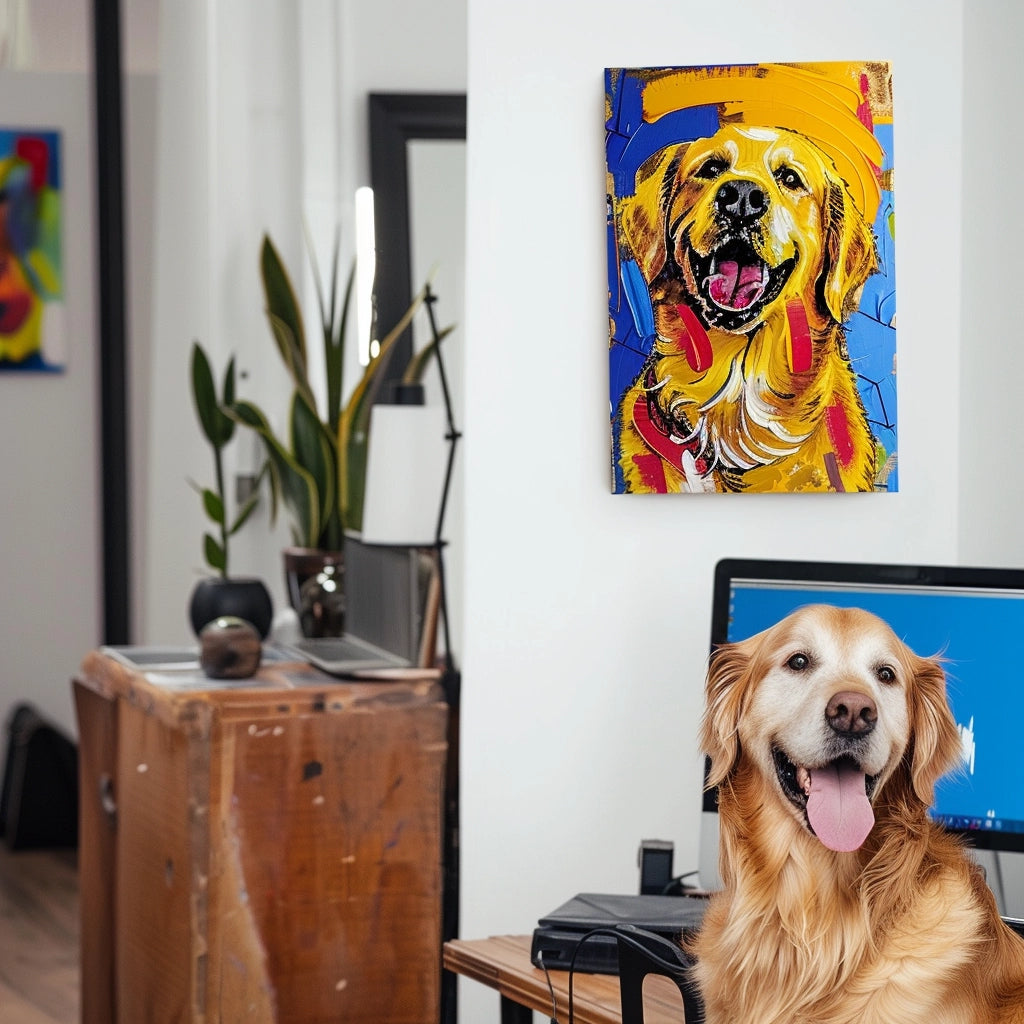 🌟オーダーメイド ペット似顔絵 アートキャンバス 犬猫ポートレート カスタムイラスト