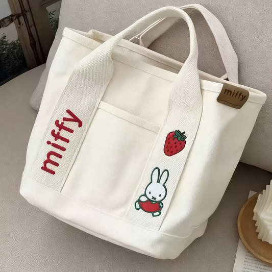 オーダーメイド刺繍キャンバストートバッグ カスタマイズ可能 可愛いデザイン 日常使い・ギフトに最適