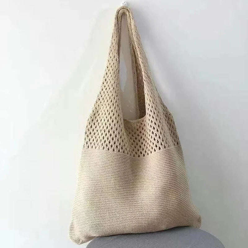 【オーダーメイド】名入れ刺繍ニットトートバッグ カスタムハンドバッグ レディースギフトに最適