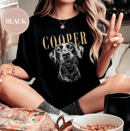 【Pawlistyle 印刷】うちの子 オリジナルTシャツ｜愛犬 愛猫 写真から カスタム ヴィンテージ風 ペットメモリアル プレゼント