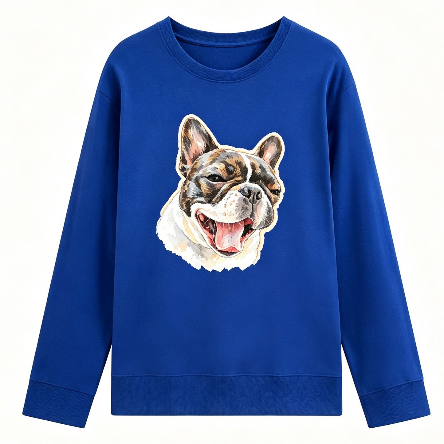 【Pawlistyle 印絵】愛犬・愛猫 水彩画風オーダーメイドロンT｜うちの子 写真から作る 長袖Tシャツ｜ふんわり手描き風 9色展開