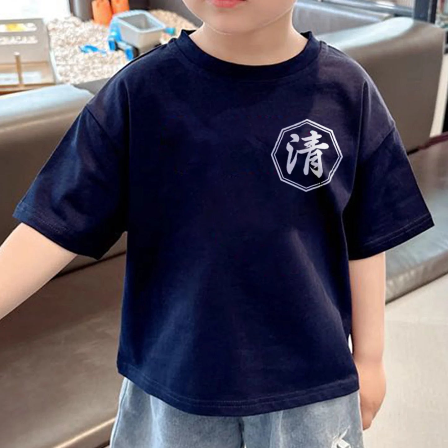 名入れキッズ T シャツ 商店風デザイン お子様用カスタム T シャツ 誕生日ギフト 記念日プレゼント