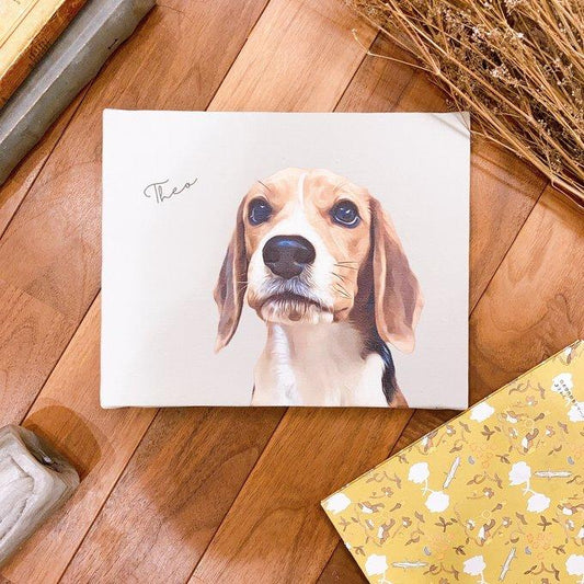 🌟【オーダーメイド】ペット似顔絵 水彩風アート 犬猫カスタムイラスト オリジナルポートレート 記念日ギフト