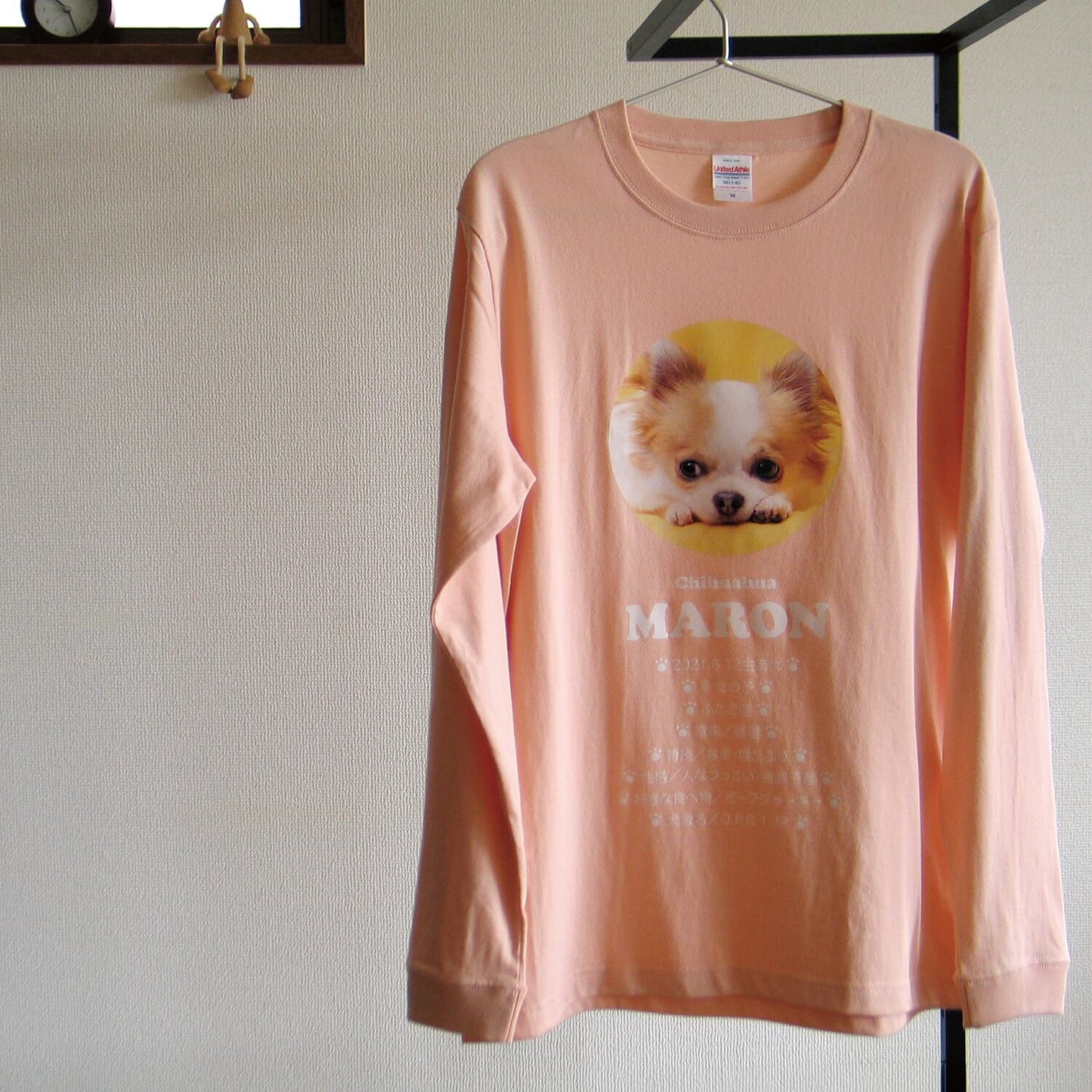 オーダーメイド 愛犬ロン専用Tシャツ｜写真+メッセージ入り