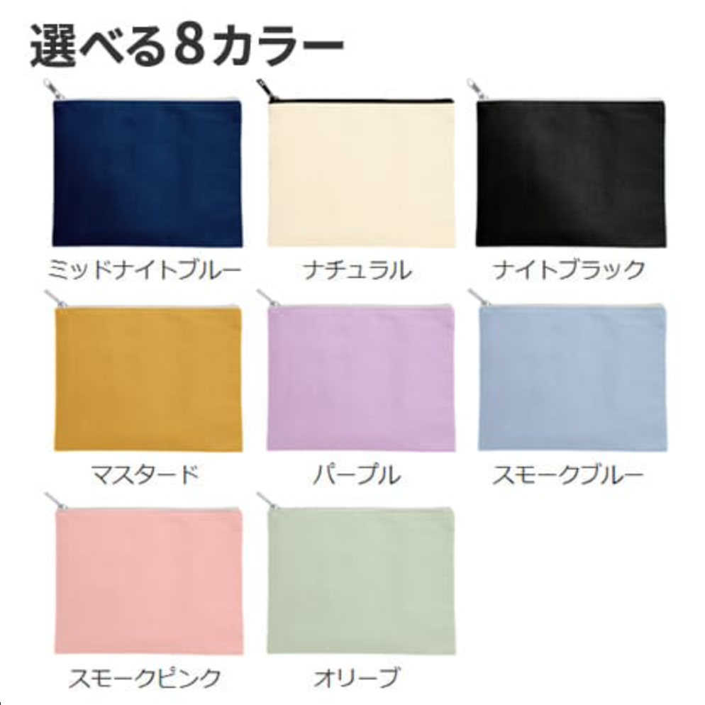 オリジナルカスタマイズ 「古古古米」 小泉米店 「ノーライス、ノーライフ」 文字ブルー ポーチ