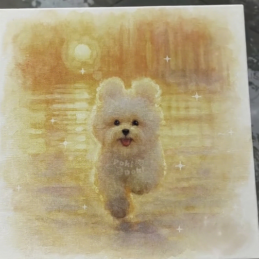✨カスタムペットポートレート 愛犬の温もりを描くオリジナル油絵