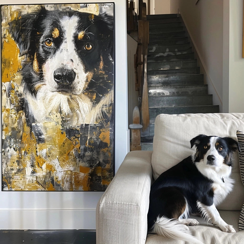 🌟スペシャルエディション ペット似顔絵 オーダーメイドキャンバスアート 犬猫ポートレート