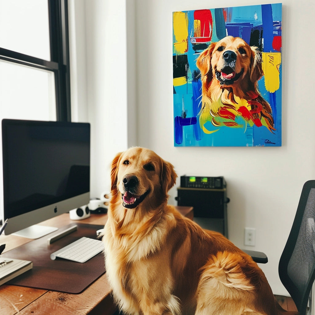🌟オーダーメイド ペット似顔絵 アートキャンバス 犬猫ポートレート カスタムイラスト
