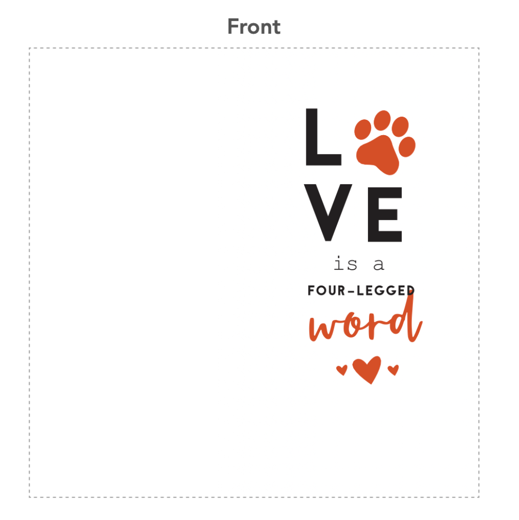 パーソナライズクッション｜「I Love Daddy」「I Love Mommy」「Love is a Four Legged Word」の 3 デザインを含む