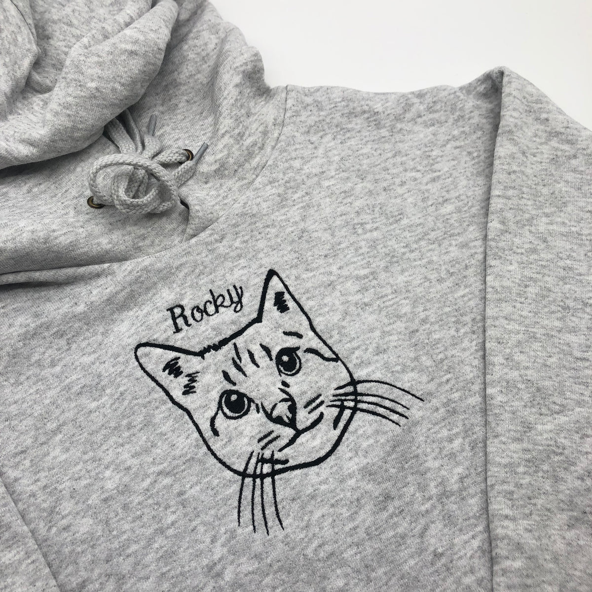 大人用ペット似顔絵カスタマイズフーディー - 愛犬・愛猫刺繍パーソナライズパーカー