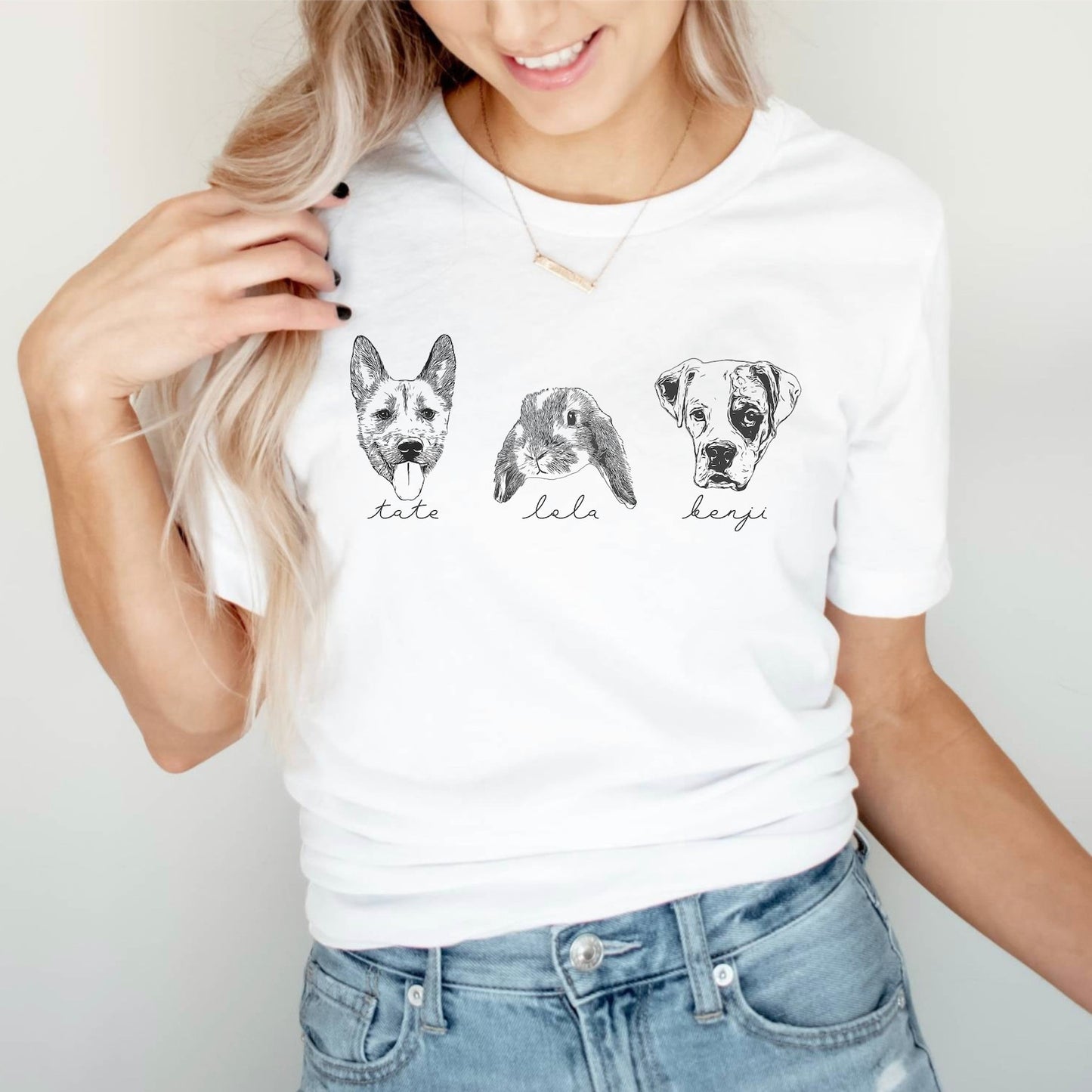 【Pawlistyle 印刷】オーダーメイドペット顔プリントTシャツ｜愛犬・愛猫 カスタム 半袖 ユニセックス プレゼント