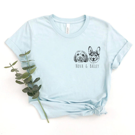 【Pawlistyle 印刷】オーダーメイドペット顔プリントTシャツ｜愛犬・愛猫 カスタム 半袖 ユニセックス プレゼント