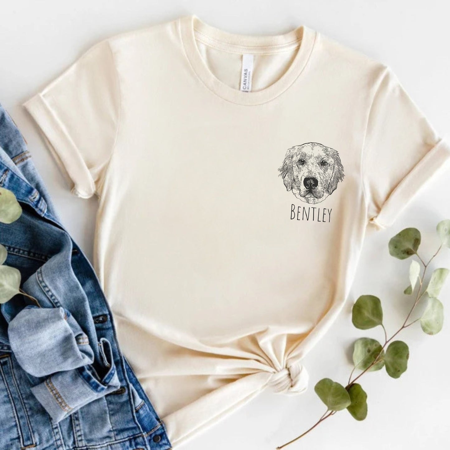 【Pawlistyle 印刷】オーダーメイドペット顔プリントTシャツ｜愛犬・愛猫 カスタム 半袖 ユニセックス プレゼント