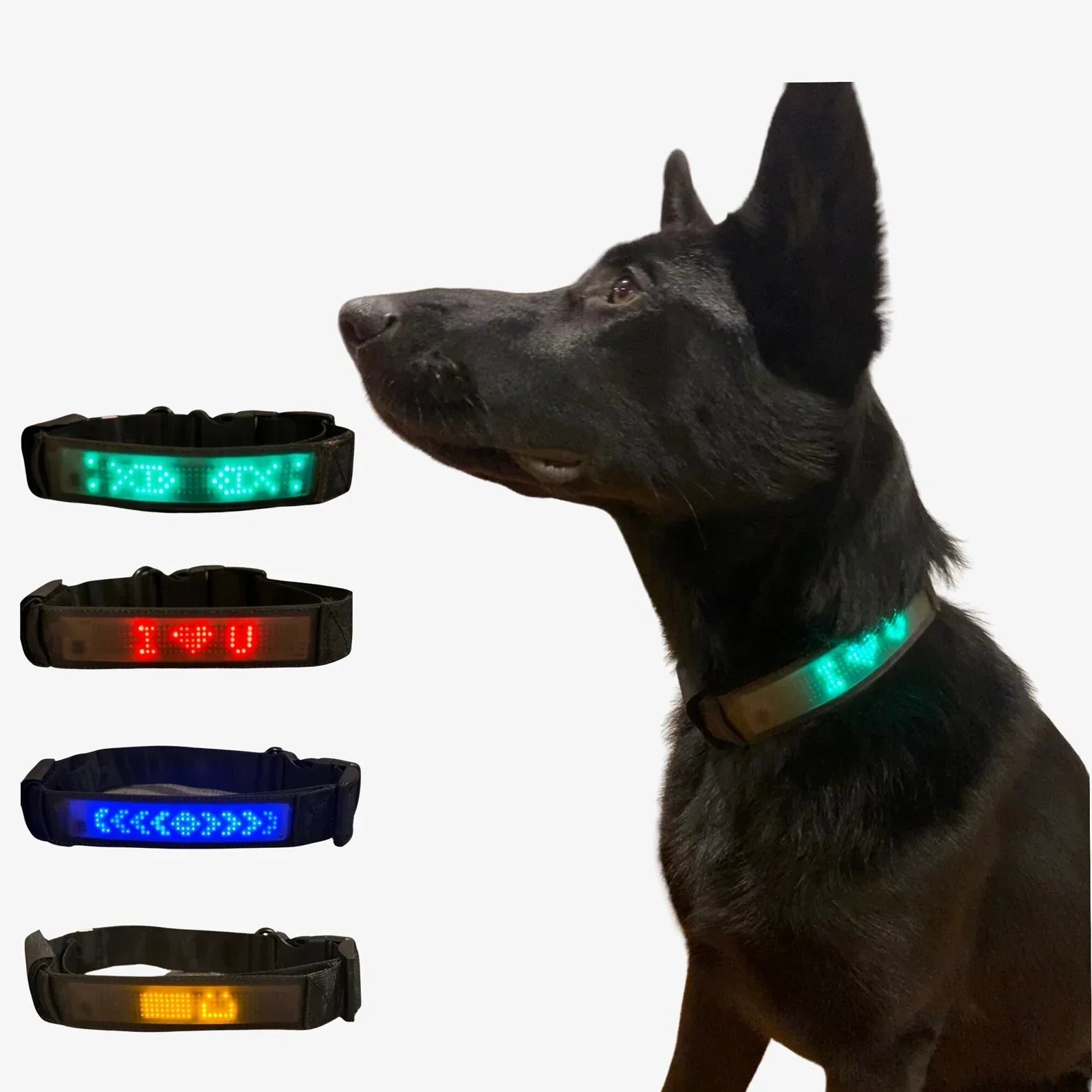 カスタムＬＥＤ犬用首輪 発光効果 四色