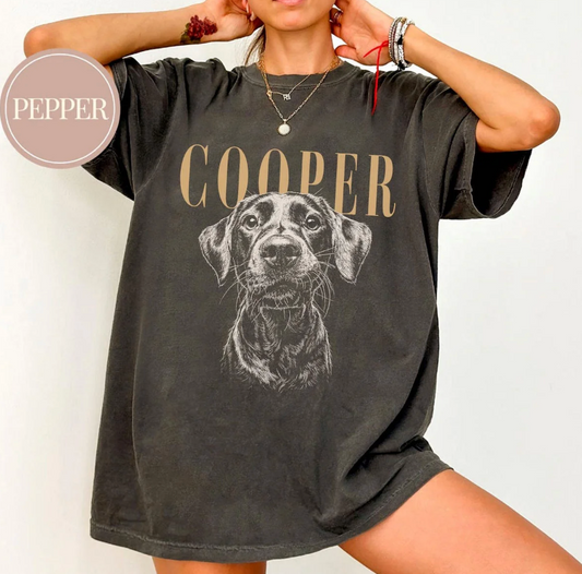 【Pawlistyle 印刷】うちの子 オリジナルTシャツ｜愛犬 愛猫 写真から カスタム ヴィンテージ風 ペットメモリアル プレゼント