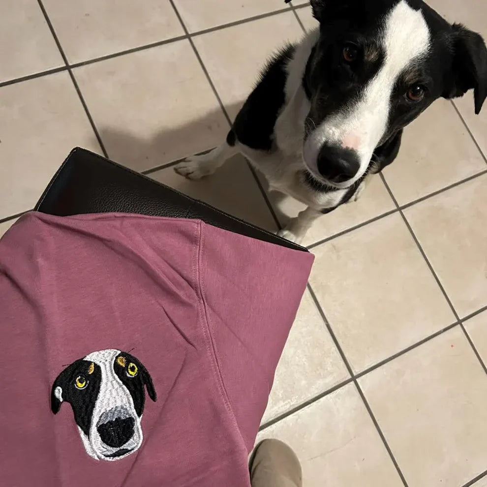 オリジナルペット刺繍スウェット 愛犬・愛猫似顔絵カスタムパーカー ペット好きへのプレゼント最適