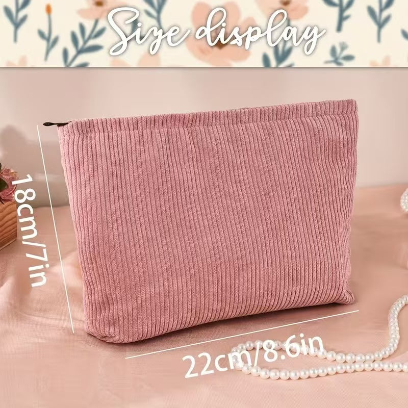 【Pawlistyle 刺繡】名入れ・ロゴ刺繍 コーデュロイポーチ | お散歩バッグ・小物入れに最適