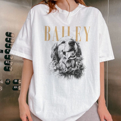 【Pawlistyle 印刷】うちの子 オリジナルTシャツ｜愛犬 愛猫 写真から カスタム ヴィンテージ風 ペットメモリアル プレゼント