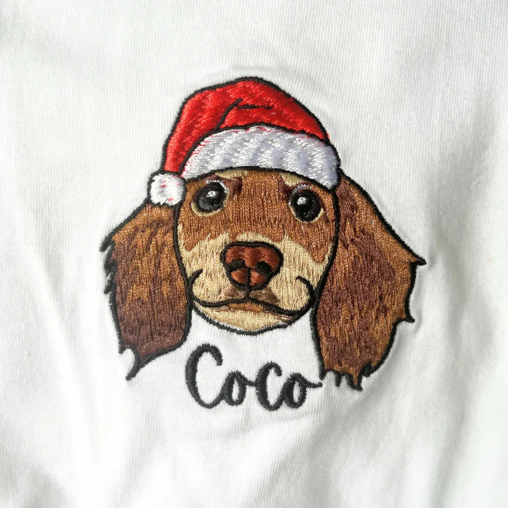 オリジナルペット刺繍スウェット 愛犬・愛猫似顔絵カスタムパーカー ペット好きへのプレゼント最適